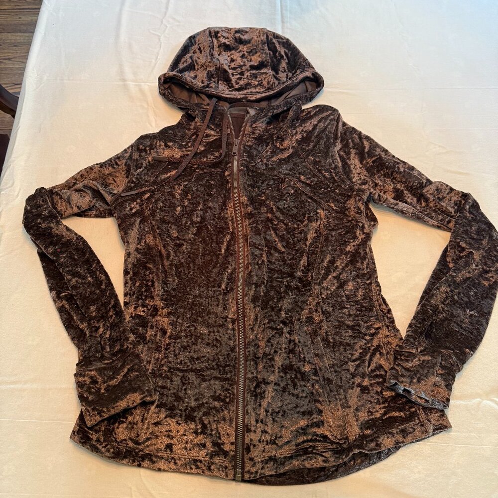 Lululemon Hooded Define Jacket *Crushed Velvet, Color French Press (Brown)